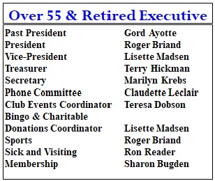 Over 55 & Retired Executive
