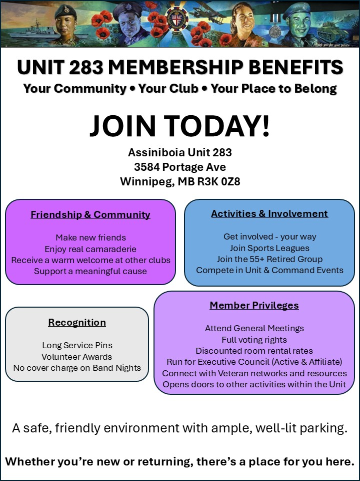 Unit 283 Membership Benefits